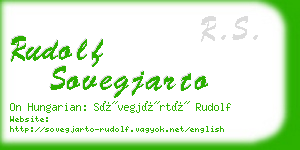 rudolf sovegjarto business card